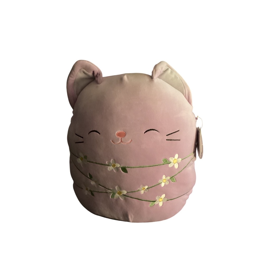 Squishmallows Mak the Cat Lavender Daisy Vine Plush Stuffed‎ Animal Toy NWT